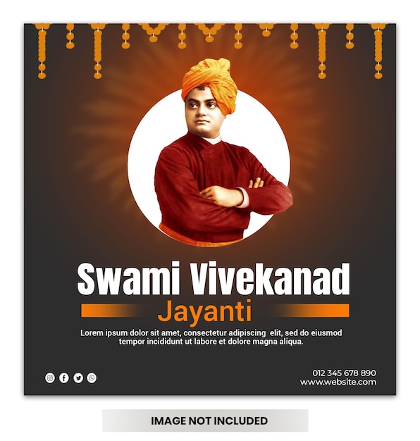 PSD swami vivekananda jayanti es una publicación gratuita en las redes sociales.