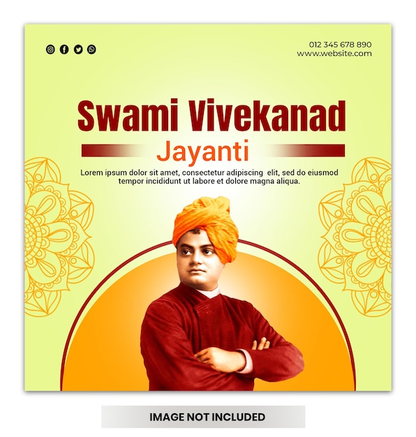 PSD swami vivekananda jayanti es una publicación gratuita en las redes sociales.