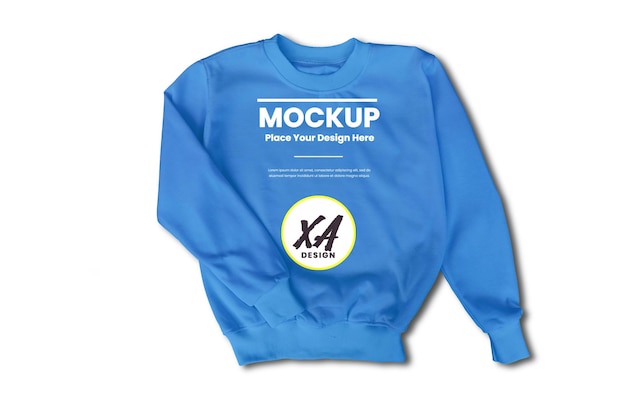 Un sweat-shirt bleu avec un logo blanc qui dit xa design dessus