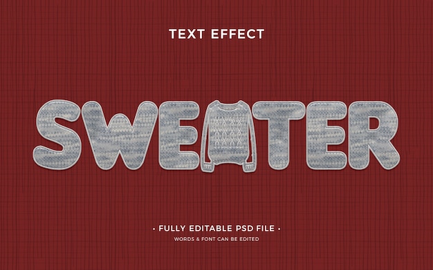Sweater text effect