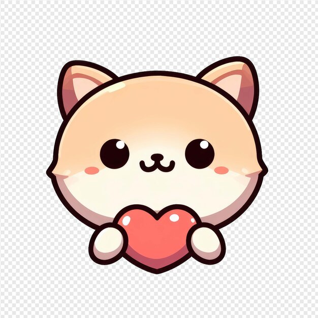 PSD sweet baby cat png sticker