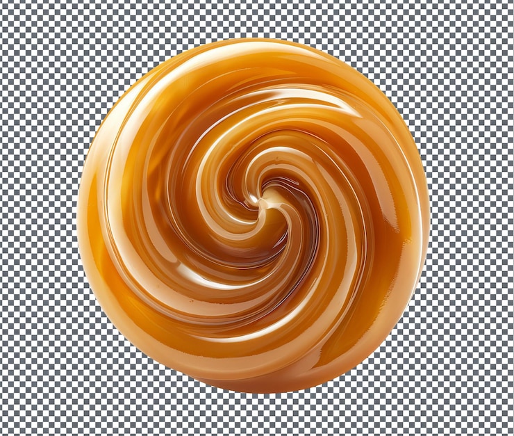 PSD sweet caramel swirl isolado em fundo transparente