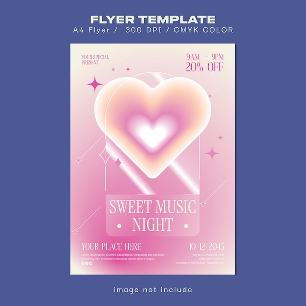 Sweet Music Night Flyer (Fliador da Noite Doce)