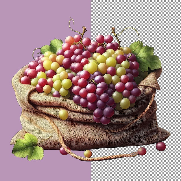 PSD sweet_red_grape_harvestpng