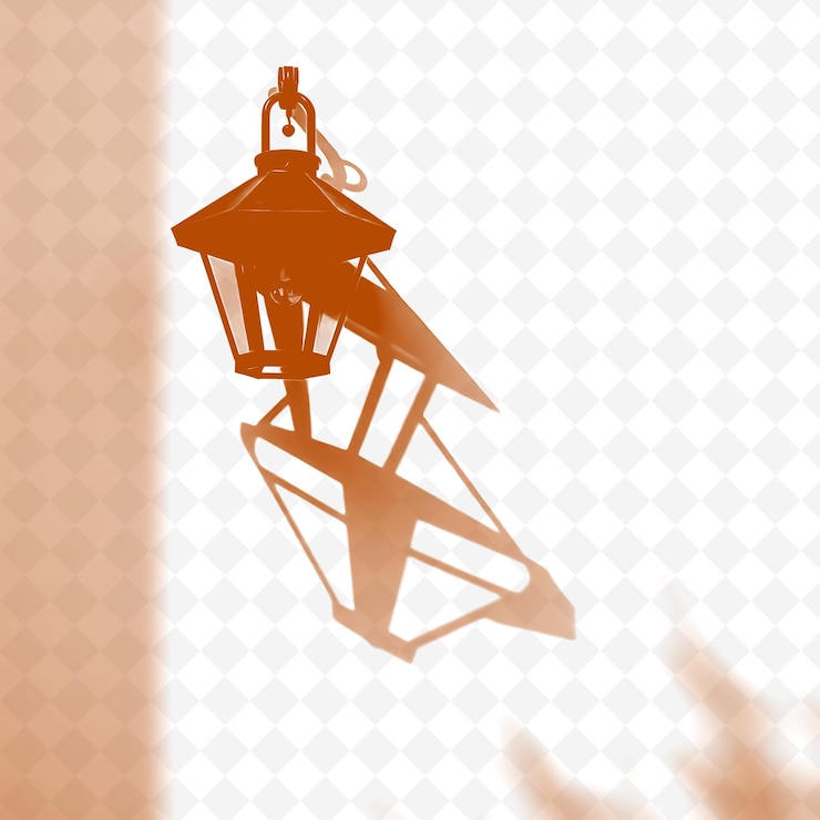 PSD swing lantern ombra casting dolcemente oscillante forme curve sof png ombra cast illustrationst