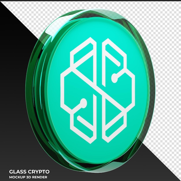 Swissborg Chsb Glass Crypto Coin Illustration 3d