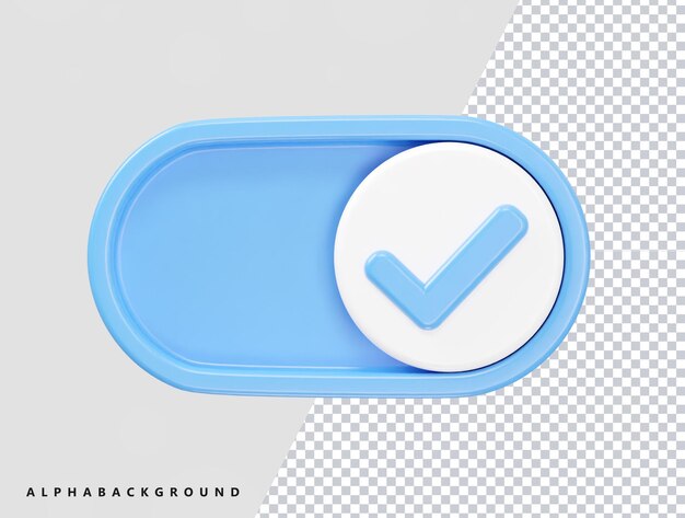 switch icon 3d render vector illustration transparent
