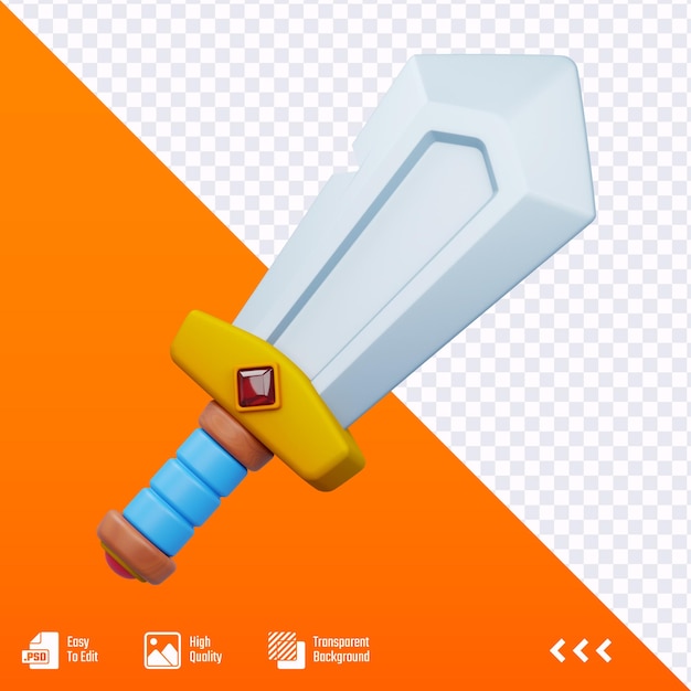 Sword 3D-Spiel-Ikonen-Illustration