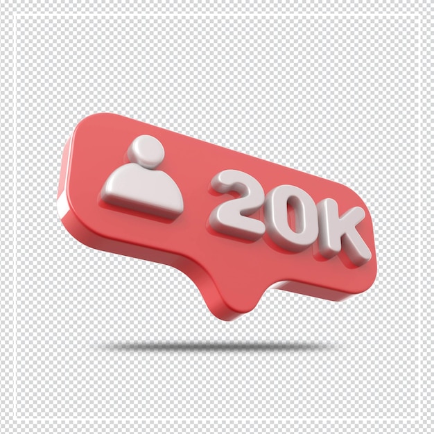 Symbol 20.000 Follower Silbernummer