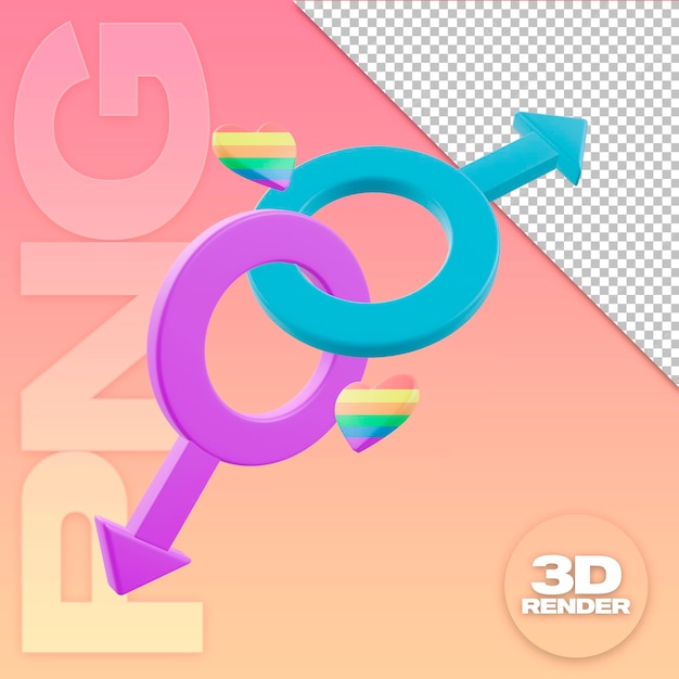 PSD symbol 3d homosexuell regenbogenfarben lgbtq