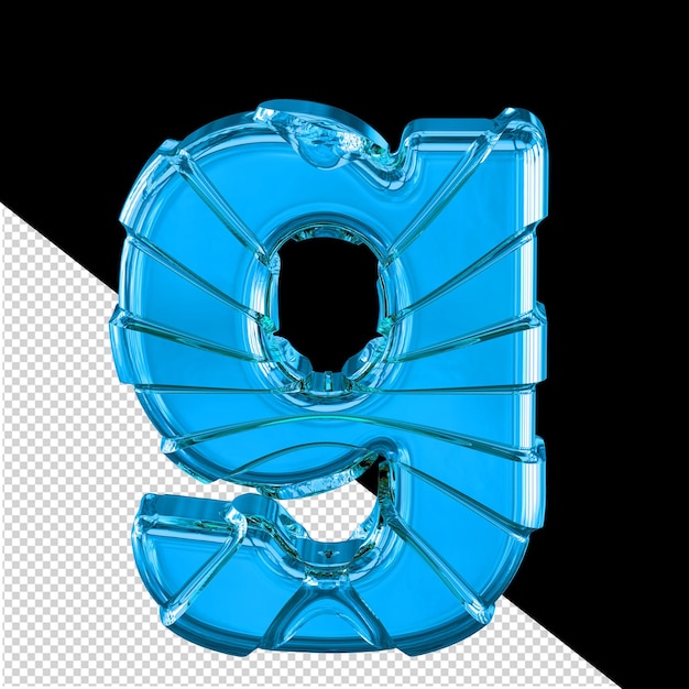 Symbol 3d mit horizontalen riemen buchstabe g