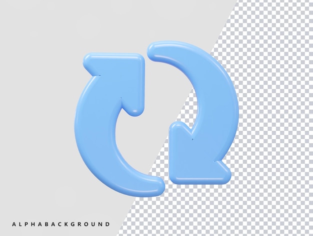 Symbol aktualisieren 3D-Rendering-Vektorelement