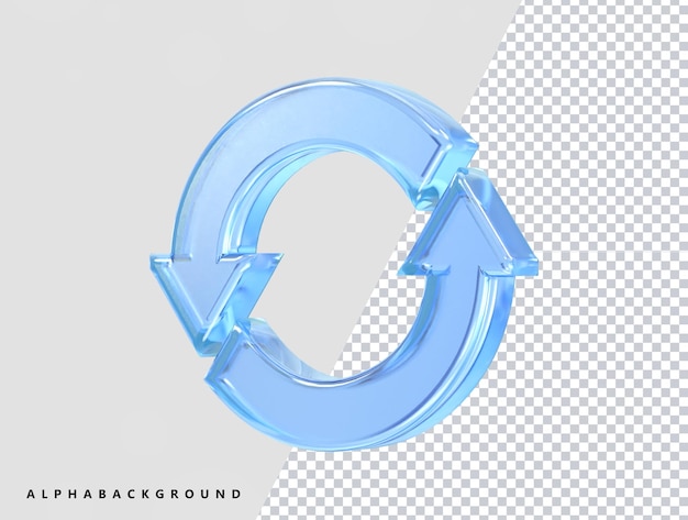 PSD symbol aktualisieren 3d-rendering-vektorelement