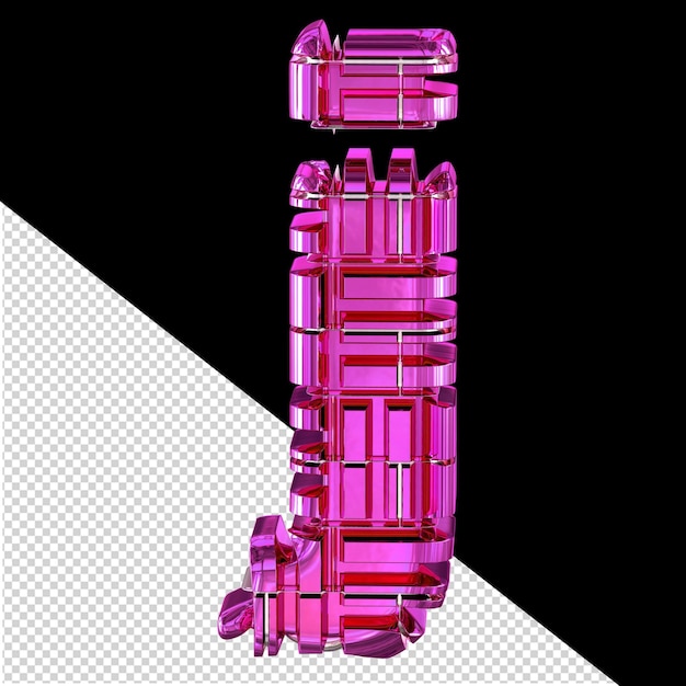 PSD symbol aus umgewandeltem metallbuchstabe j