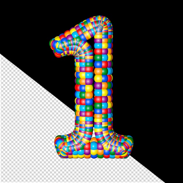 Symbol der farbigen Kugeln Nummer 1