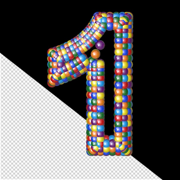 Symbol der farbigen Luftballons Nummer 1