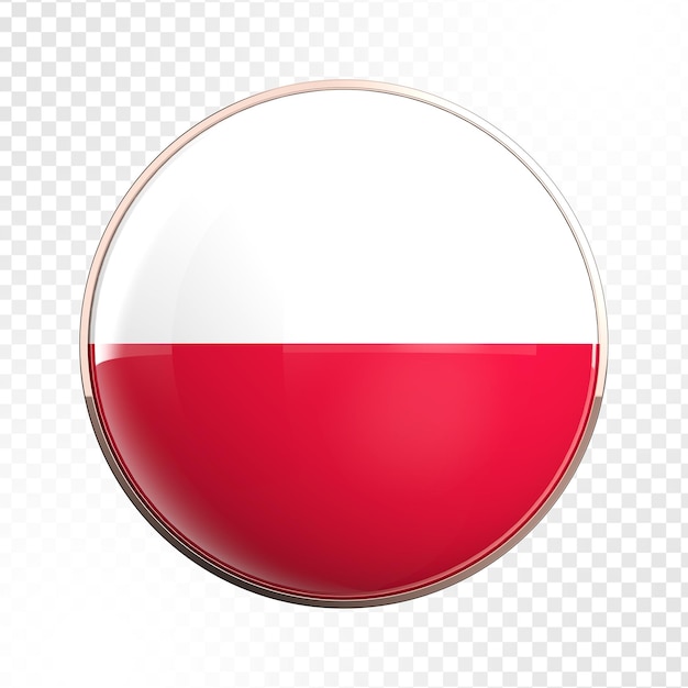 Symbol flagge polens 3d-rendering