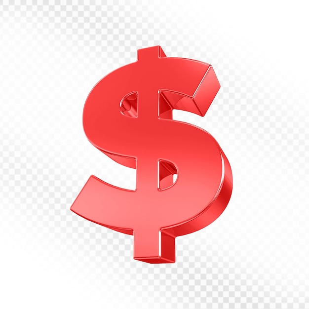 Symbol für den roten Dollar