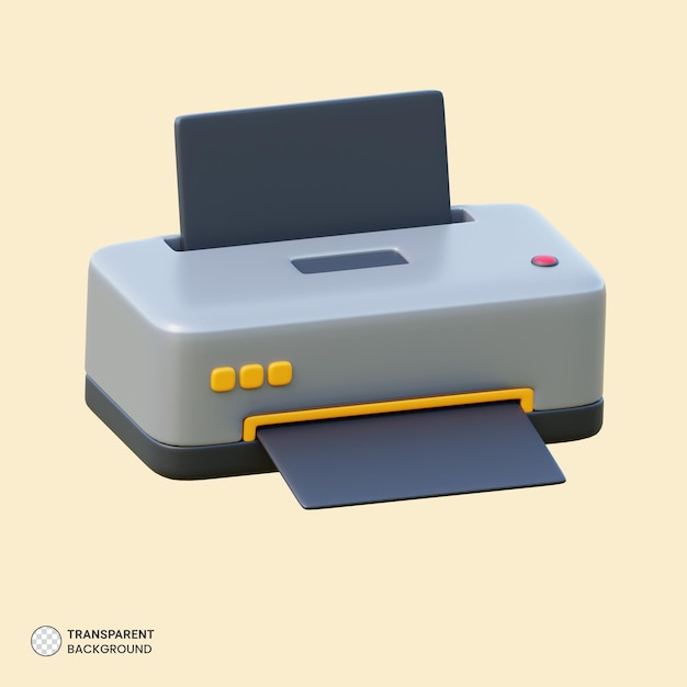 Symbol für digitale Druckermaschine Isolierte 3D-Darstellung