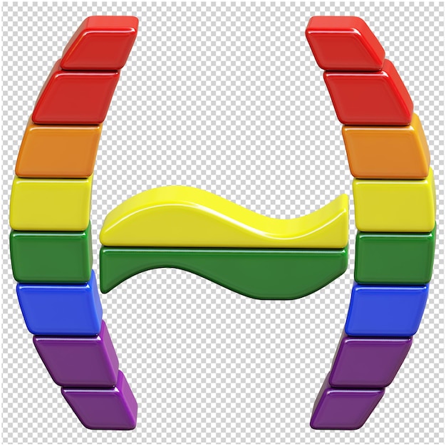 Symbol made from the colors of the LGBT flag