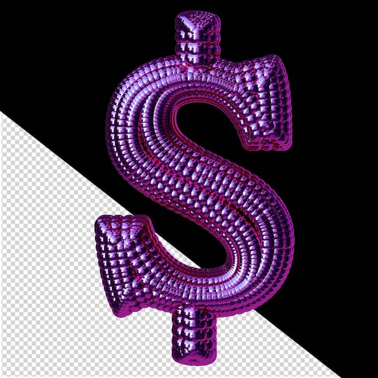 PSD symbol made of purple spheres