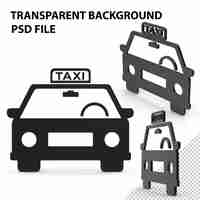 PSD symbol taxi schwarz png