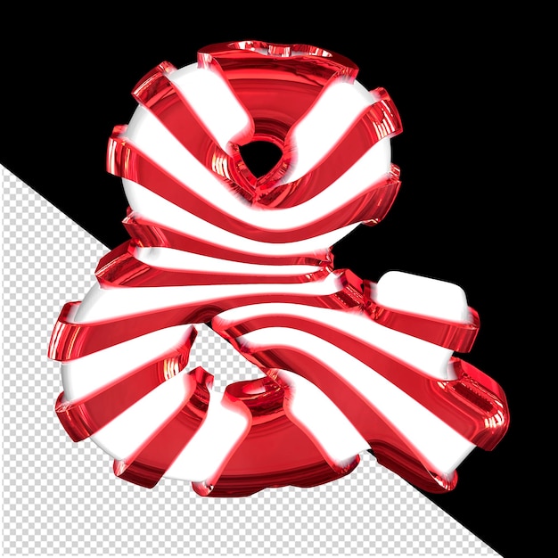 PSD symbole 3d blanc avec bretelles rouges