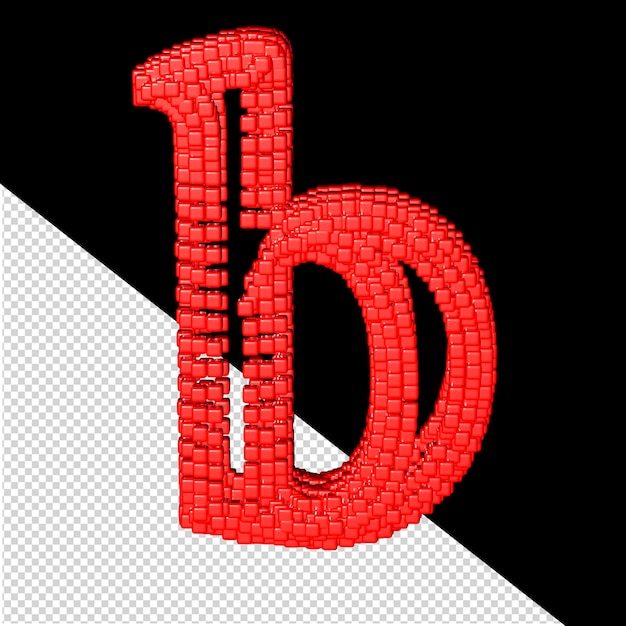 Symbole 3d Composé De Cubes Rouges Lettre B