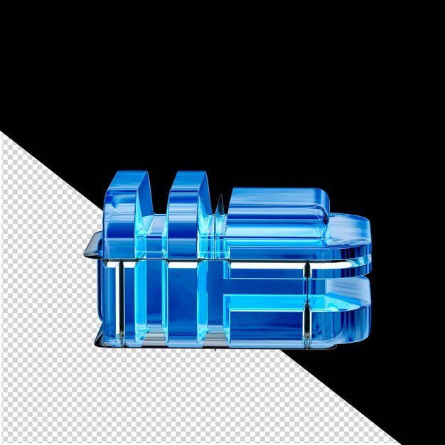 Le Symbole 3d Transformé De La Glace Bleue