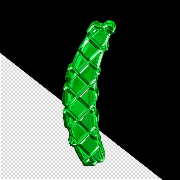 PSD symbole 3d vert composé de losanges