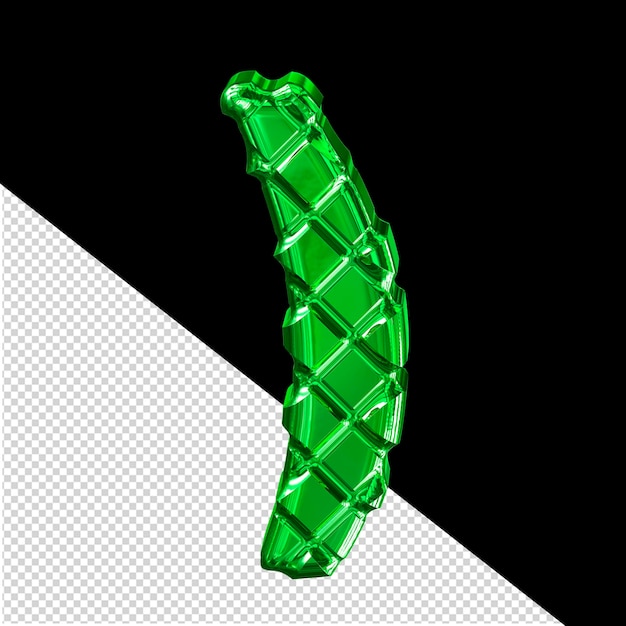 PSD symbole 3d vert composé de losanges