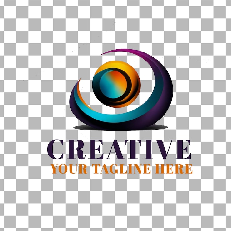 PSD symbole abstrait logos pour chaque marque sur fond transparent