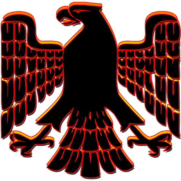 PSD symbole d'aigle pour le tatouage et le design