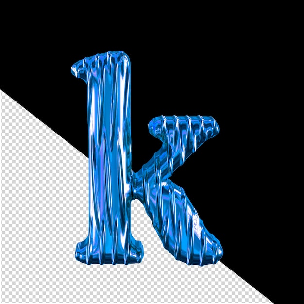Le symbole bleu à rayures est la lettre k