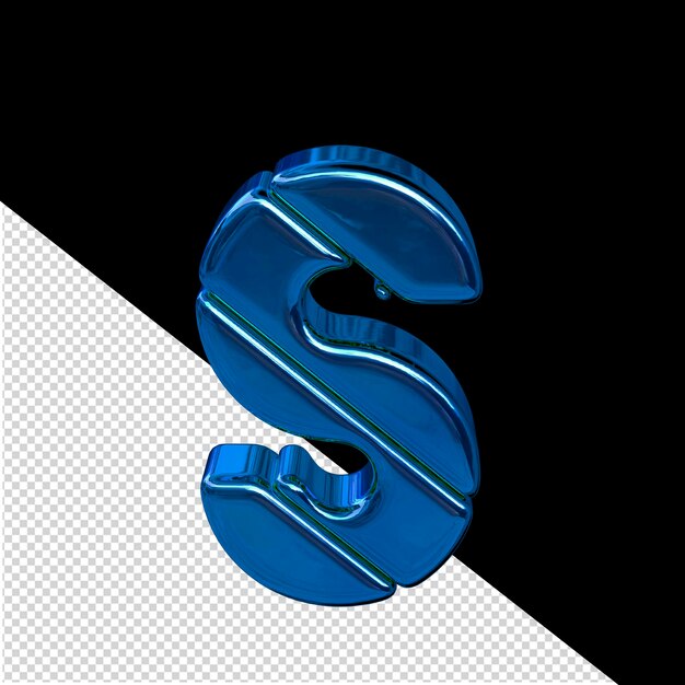 PSD symbole composé de blocs 3d bleus diagonales lettre s