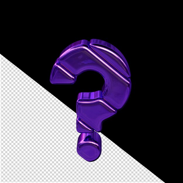 PSD symbole composé de blocs 3d violets diagonaux