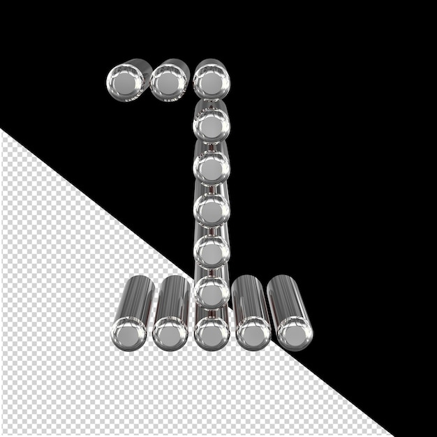 Symbole composé de cylindres 3d numéro 1