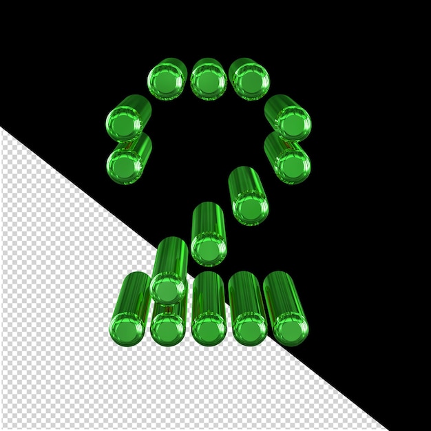 Symbole composé de cylindres 3d numéro 2
