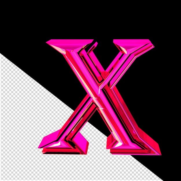 PSD symbole composé de la lettre rose x