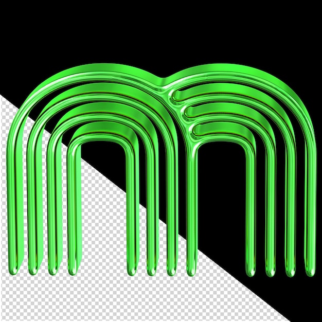 Symbole Composé De Plaques Vertes Lettre M