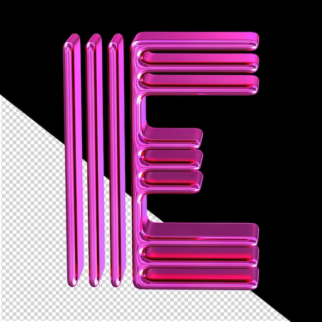 Symbole Composé De Plaques Violettes Lettre E
