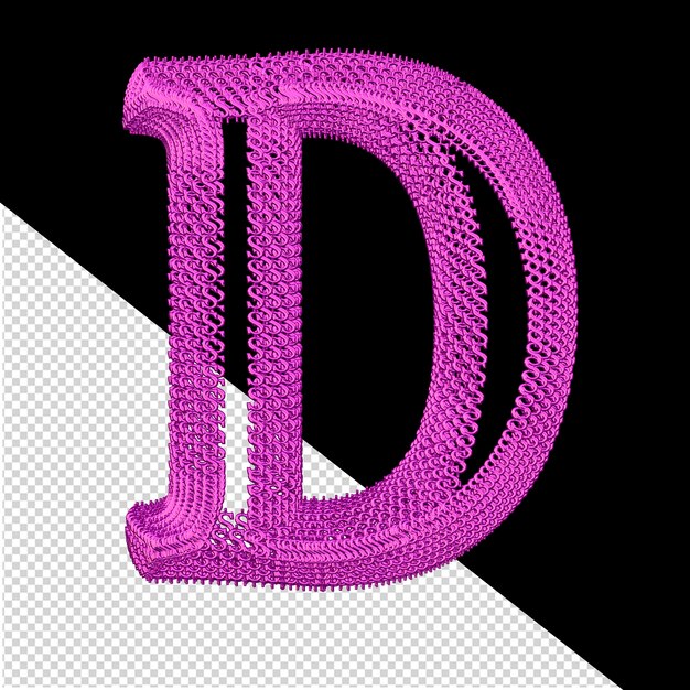 PSD symbole composé de signes dollar 3d violets lettre d