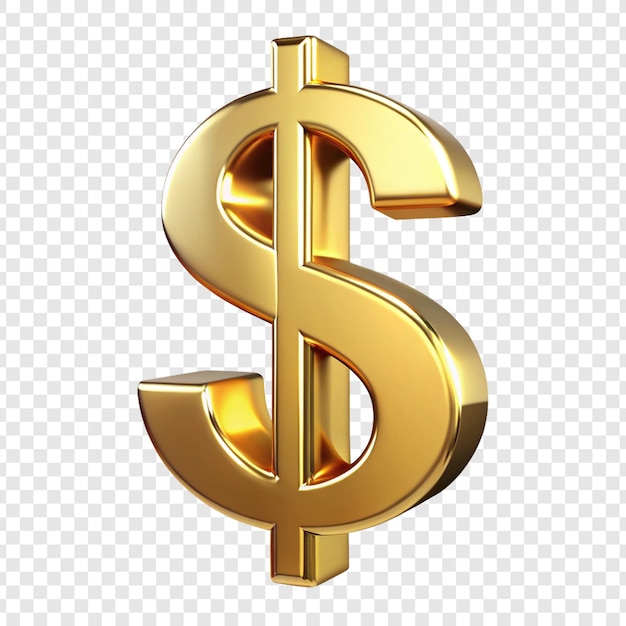 Le symbole du dollar doré
