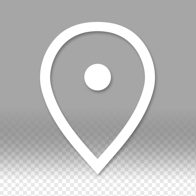 le symbole du pointeur de carte blanc