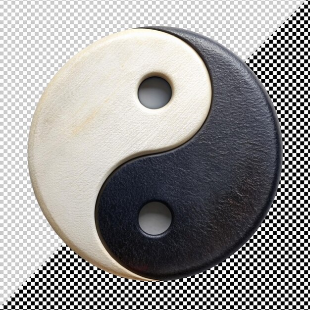 PSD le symbole du ying et du yang sur un fond transparent