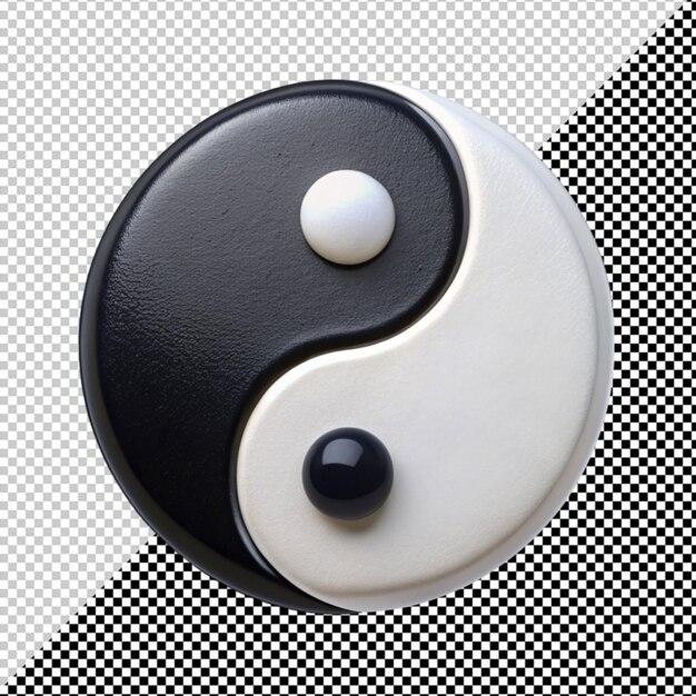 PSD le symbole du ying et du yang sur un fond transparent