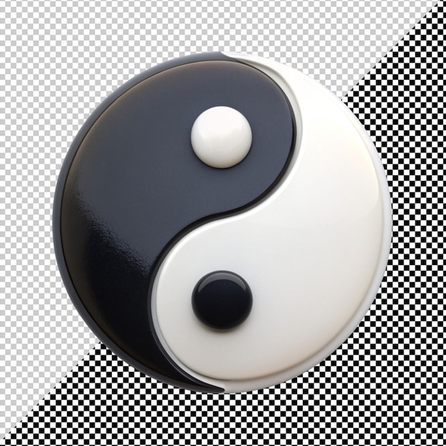 PSD le symbole du ying et du yang sur un fond transparent