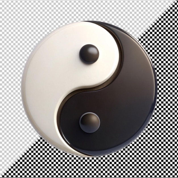 PSD le symbole du ying et du yang sur un fond transparent