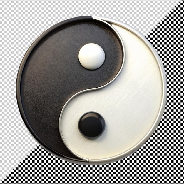 PSD le symbole du ying et du yang sur un fond transparent