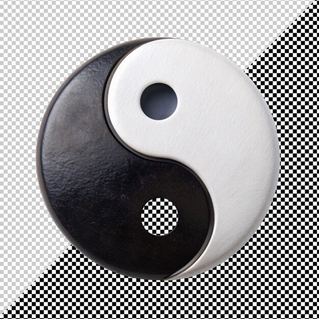 PSD le symbole du ying et du yang sur un fond transparent